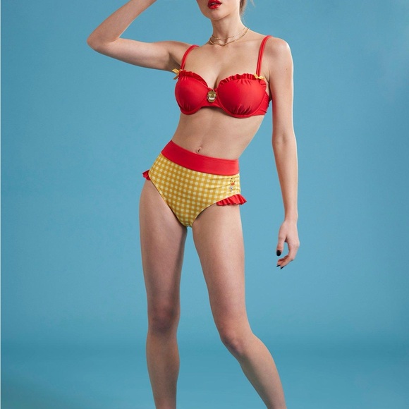 Winnie the Pooh, Hot Topic. Red and Yellow Retro Bikini.  NWT - Picture 1 of 2